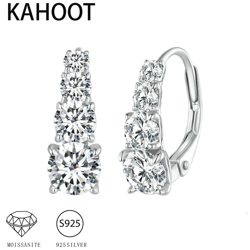 Men Accessories Earrings - S925 Silver 1.8CT Moissanite Earrings Stud