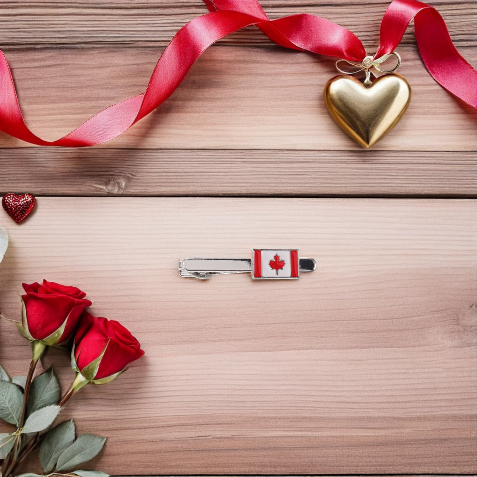 Men'S Accessories Canada - Canada Tie Clip Patriotic Metal Clip