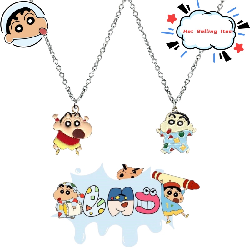 Men Accessories Necklace - Crayon Shin-chan cartoon necklace ins cute