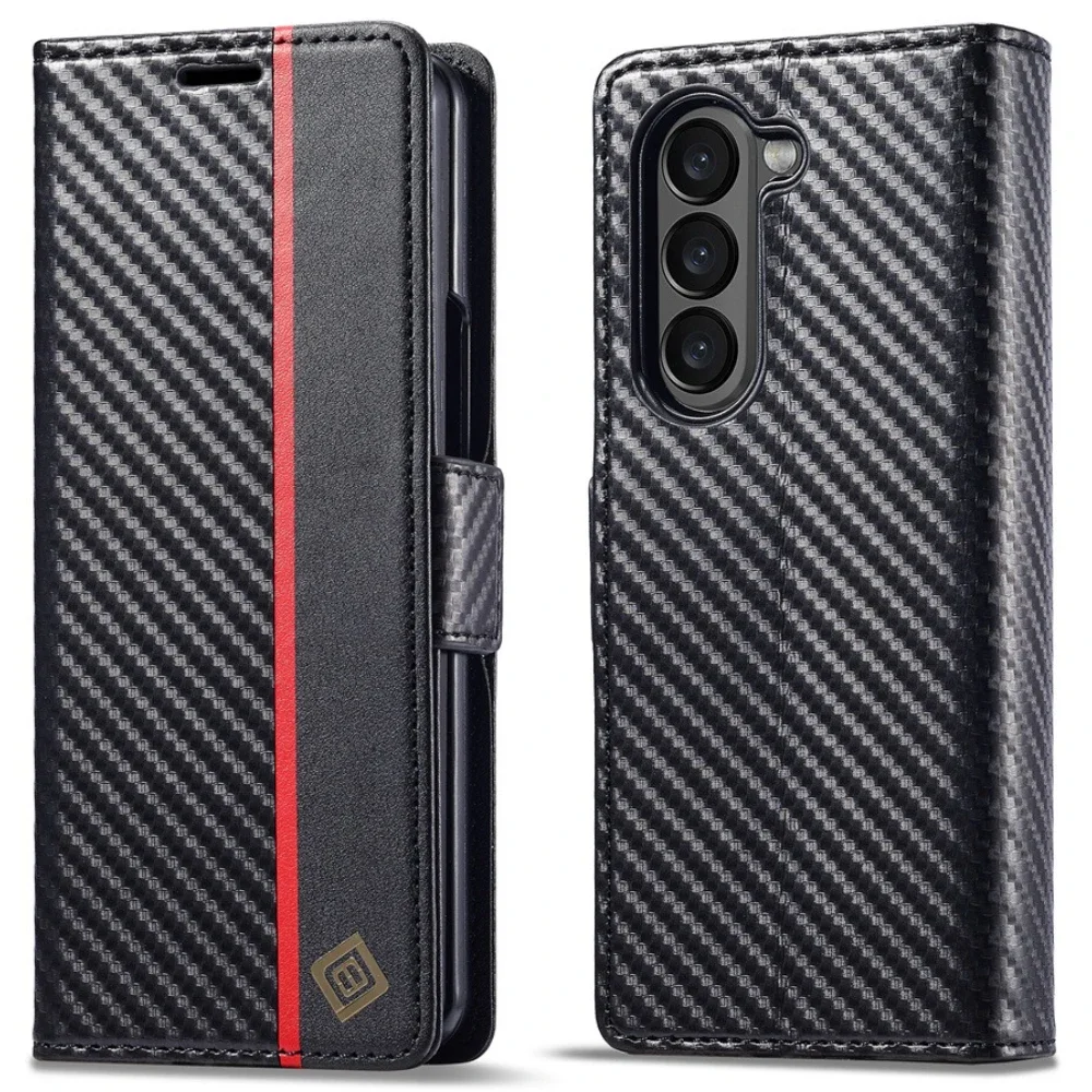 Luxury Carbon Fiber PU Leather - đánh giá và giá Phone Wallet Combo