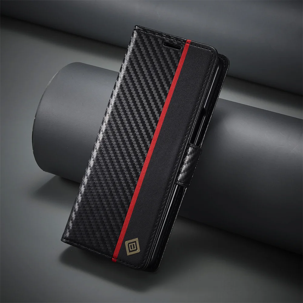 Luxury Carbon Fiber PU Leather - đánh giá và giá Phone Wallet Combo