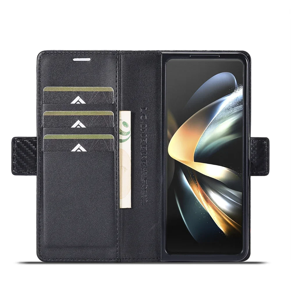 Luxury Carbon Fiber PU Leather - đánh giá và giá Phone Wallet Combo