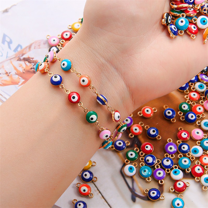 100pcs 10mm Classical Turkish  - đánh giá và giá Men Accessories Evil Eye