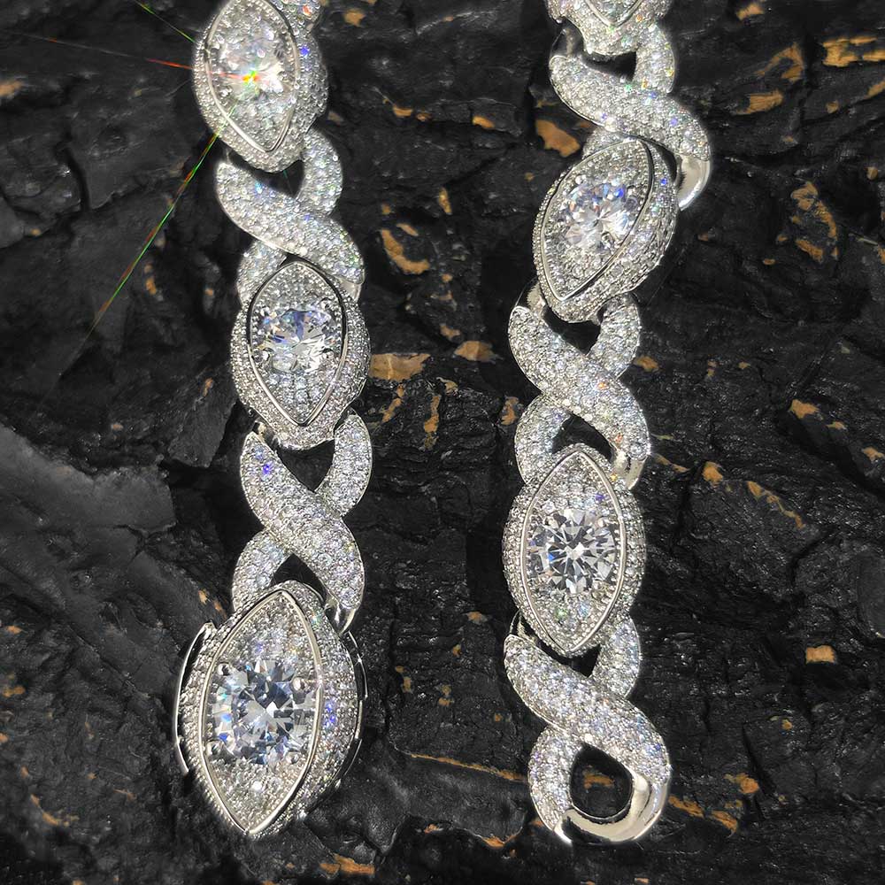 15MM Iced Out Evil Eye Infinit - đánh giá và giá Men Accessories Evil Eye
