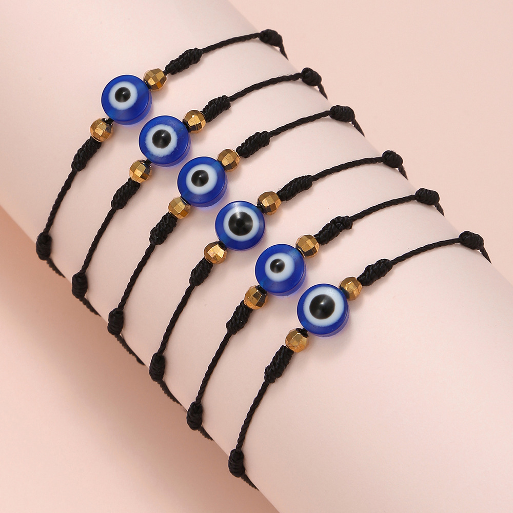 6Pcs Blue Evil Eye Bracelets S - đánh giá và giá Men Accessories Evil Eye