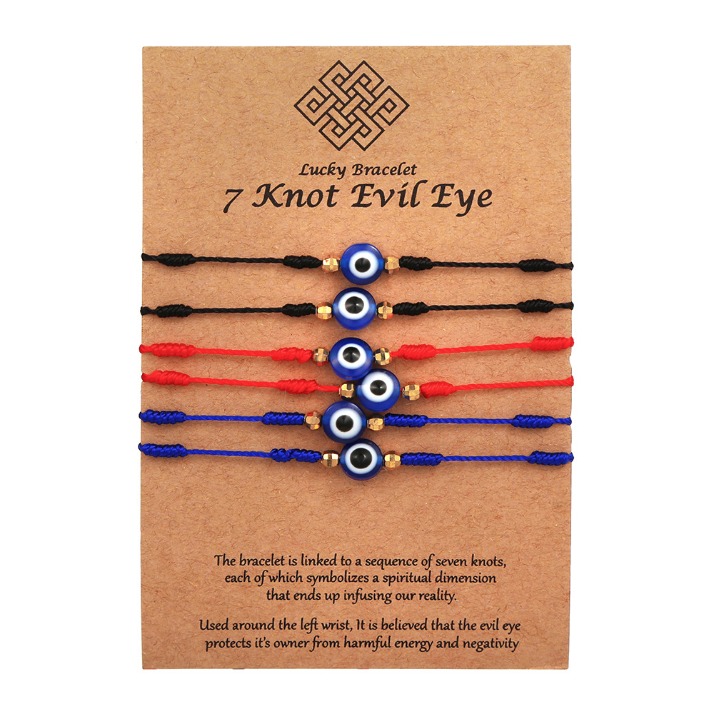 6Pcs Blue Evil Eye Bracelets S - đánh giá và giá Men Accessories Evil Eye