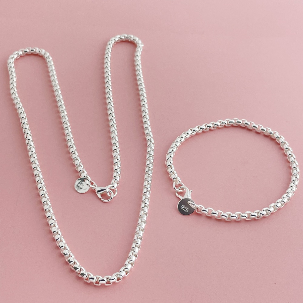 925 Sterling Silver 4mm Round  - đánh giá và giá Men Accessories Chain And Bracelet