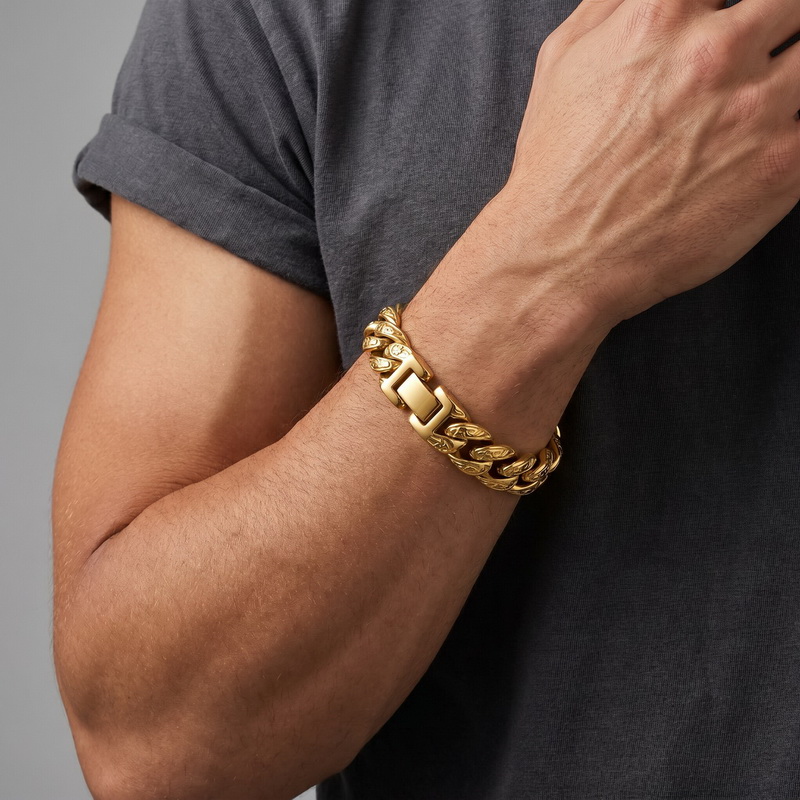 Man Bracelet Homme 13MM Wide S - đánh giá và giá Men'S Accessories Hand Bands
