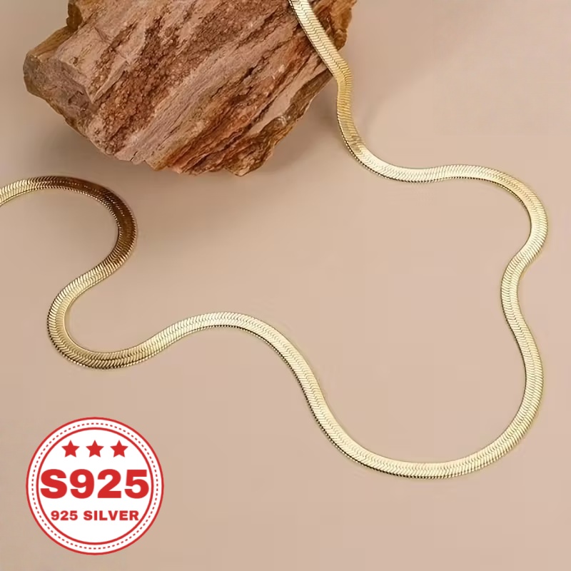 24K gold-plated flat snake cha - đánh giá và giá Men Accessories Necklace