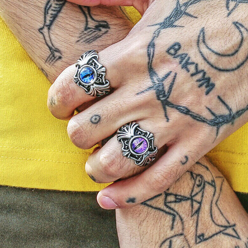 Retro Vines Evil Eye Ring For  - đánh giá và giá Men Accessories Evil Eye