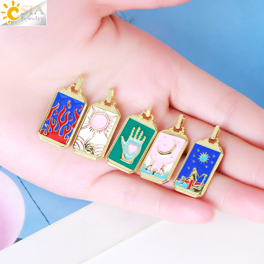 CSJA Hình Học Lớn Mặt Dây Chuy - đánh giá và giá Men Accessories Evil Eye