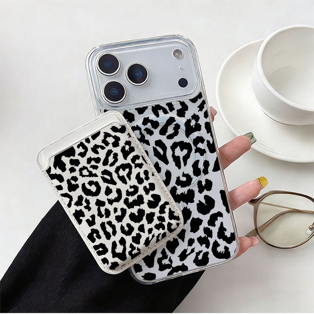 Black Leopard Print For Magsaf - đánh giá và giá Phone Wallet Combo