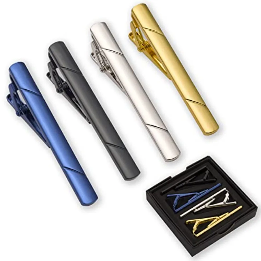 4Pcs Tie Clips For Men Tie Bar - đánh giá và giá Men Accessories Gift Box