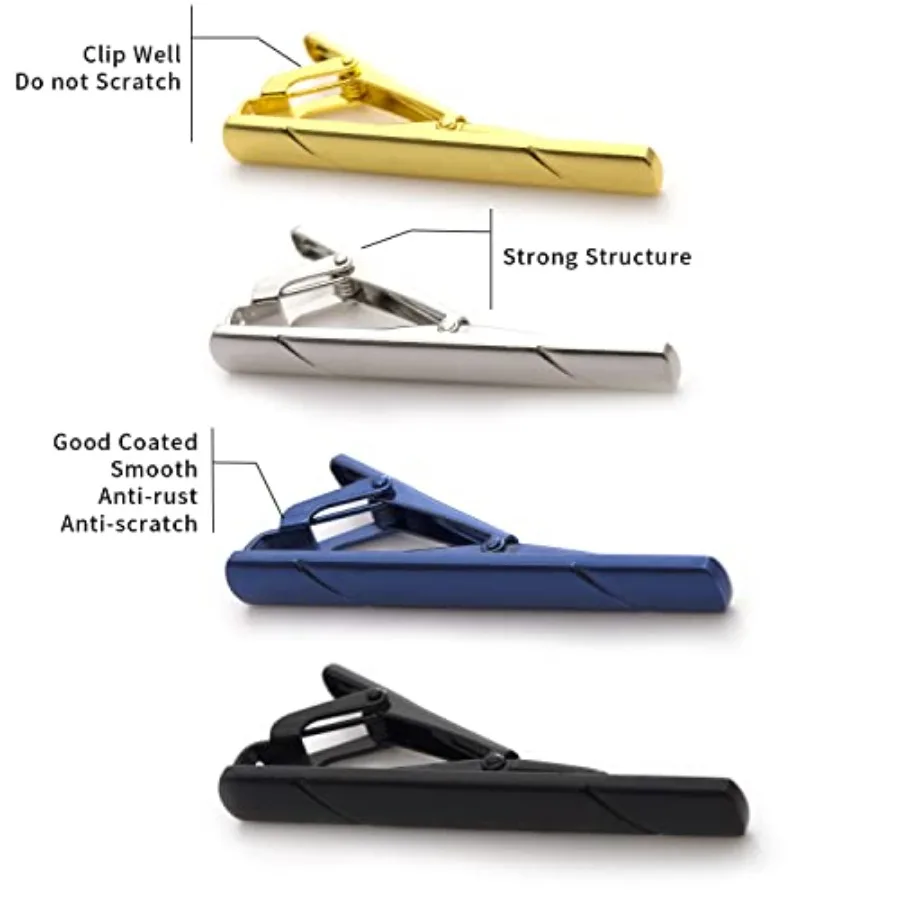 4Pcs Tie Clips For Men Tie Bar - đánh giá và giá Men Accessories Gift Box