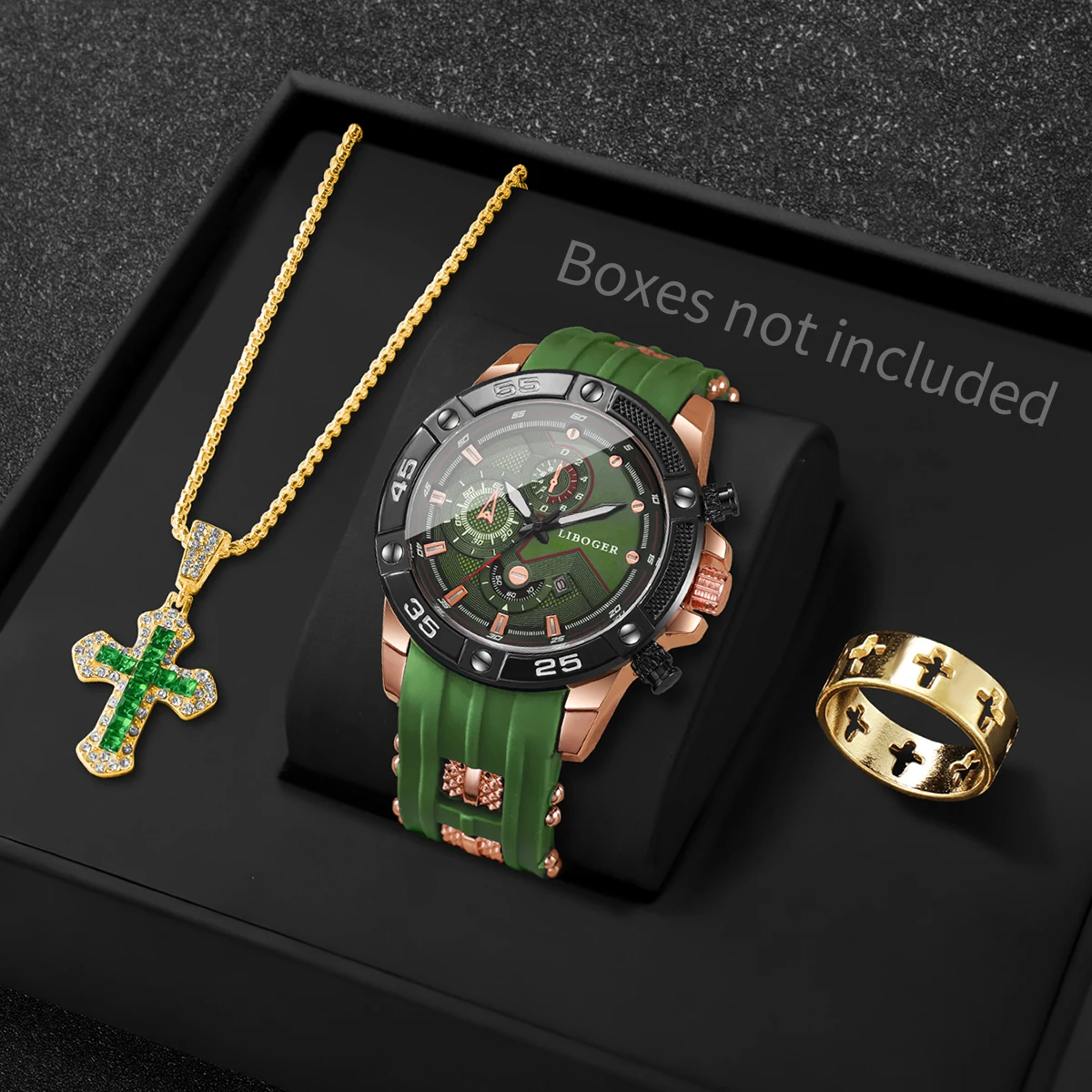 3PCS Fashion Male Sports Watch - đánh giá và giá Men Accessories Gadgets
