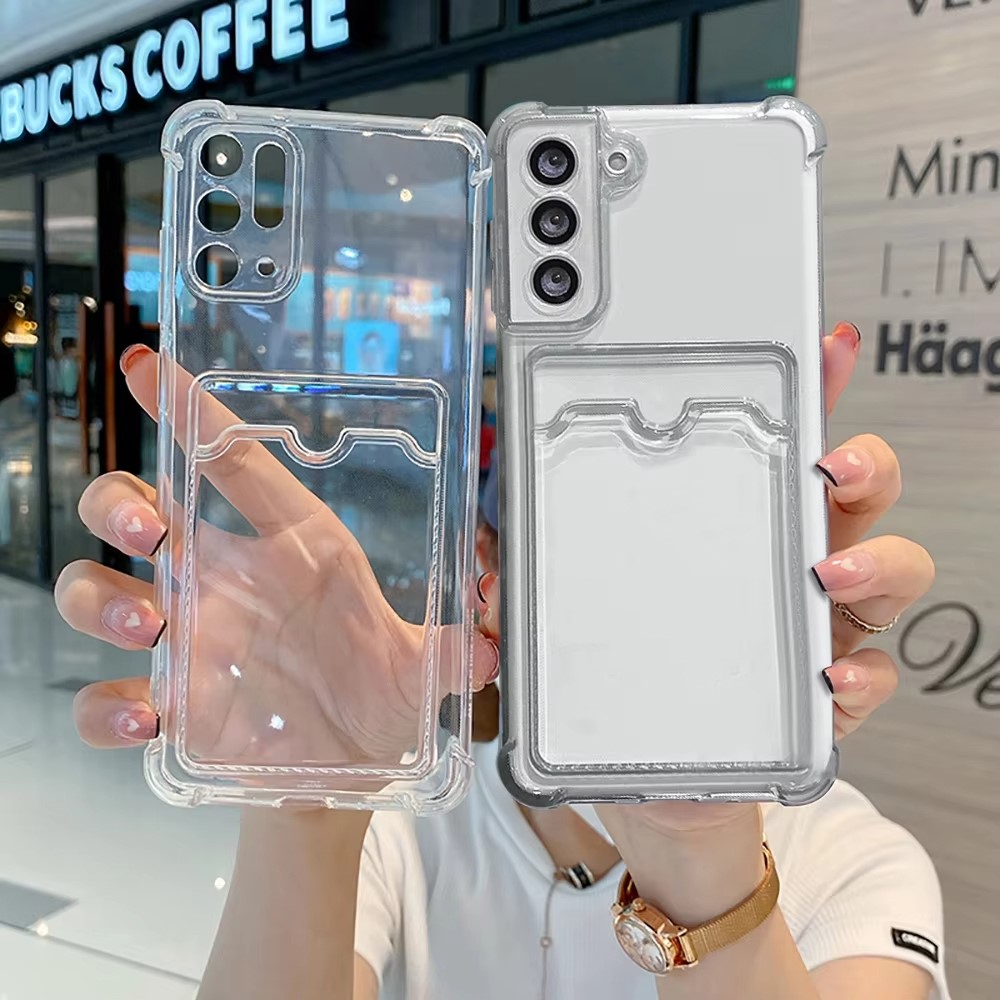 Clear Silicone Card Slot Holde - đánh giá và giá Phone Wallet Combo
