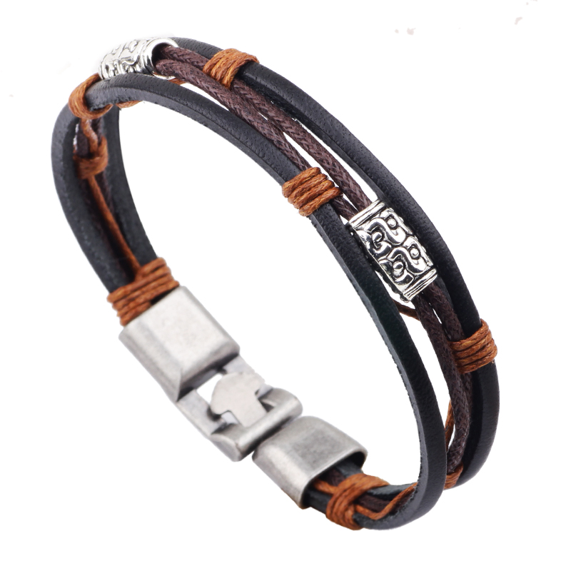 22Cm 3 Lớp Vòng Tay Da Nam Nữ  - đánh giá và giá Men'S Accessories Hand Bands